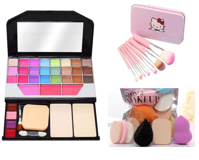 FABify All‑in‑One Makeup Gift Set | Fashion Color Palette + 8 Premium Pink Brushes + 3 Insta Beauty Sponges | Full‑Face Kit for Girls & Beginners, Flawless Foundation, Travel‑Friendly FABify All‑in‑One Makeup Gift Set | Fashion Color Palette + 8 Premium Pink Brushes + 3 Insta Beauty Sponges | Full‑Face Kit for Girls & Beginners, Flawless Foundation, Travel‑Friendly